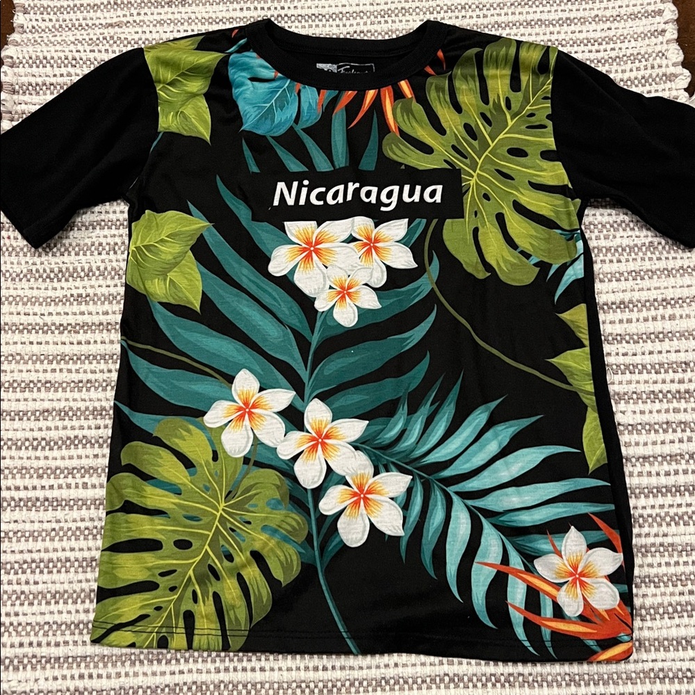 Kids Nicaragua T-Shirt with Floral Design